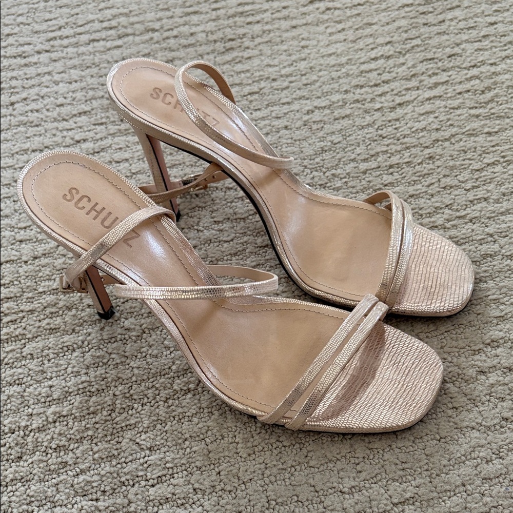SCHUTZ Women's Nude Strappy Heels